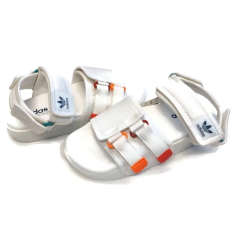 Adidas Adilette Mens Size 6 Sandal 4.0 Slides White Orange Sandals GZ8828